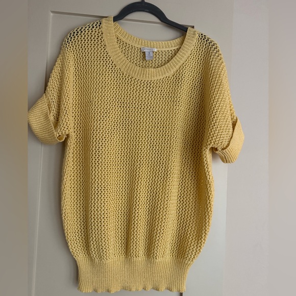 Chico's Sweaters - Chico's Sunny Yellow Knit Sweater Chico’s Size 3